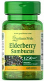 ELDERBERRY SAMBUCUS COLDS FLU IMMUNE HEALTH 1250mg 60 Softgels PURITAN'S